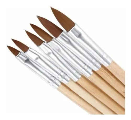 Acrylic Broshes Flower Pen Nail Art - Set 6pcs